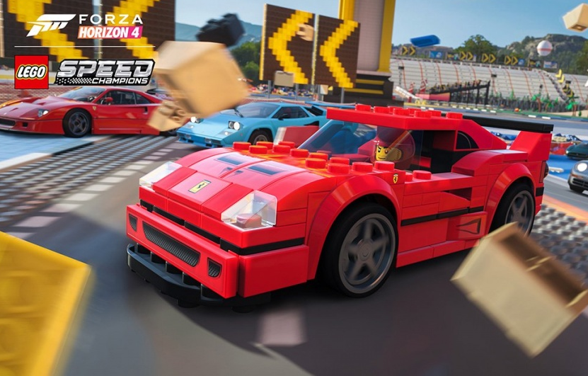 积木世界也能飙车极限竞速地平线4乐高dlc演绎另类开车法