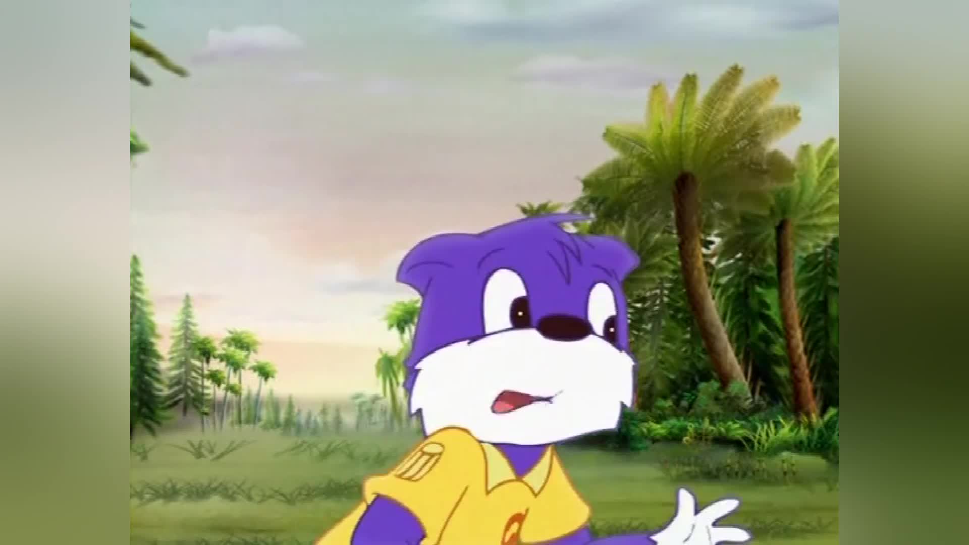 蓝猫淘气:菲菲小肚鸡肠,看不惯蓝猫的威风,就用恐龙欺负他