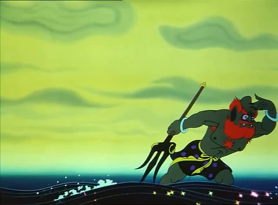 夜叉精想把哪吒抓回去邀赏,结果两下就被打回了原形,太逗了