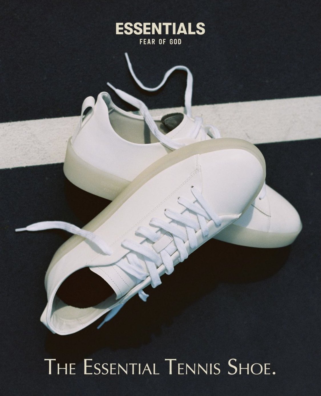 鞋王点赞fearofgod最新网球小白鞋发布
