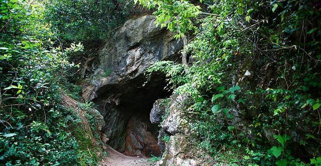 贵州贵阳郊区天然山洞洞内石钟乳千奇百怪俗称野猫洞