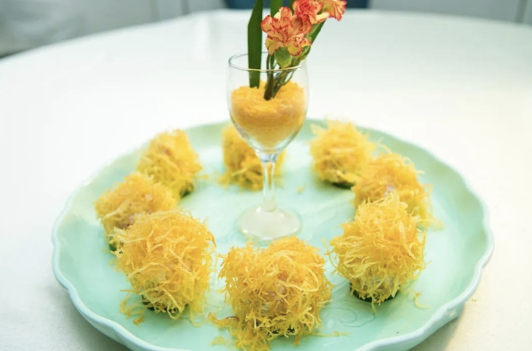 富贵牡丹鱼芙蓉蟹斗绣球干贝飘香鱼片三鲜鱼面筋鱼仁锅巴菇托鱼茸松鼠