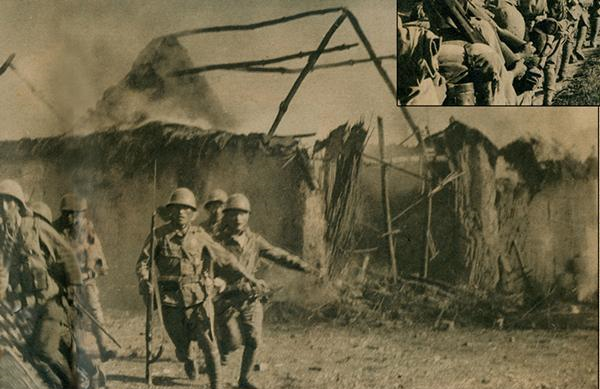 80年前日寇侵略中国的一组老照片,鬼子带着炸药包准备爆破城门