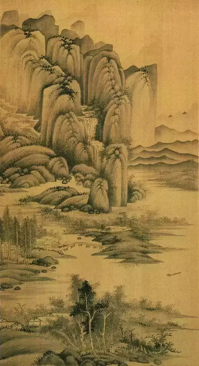 董其昌石涛教你中国画云水瀑布的画法