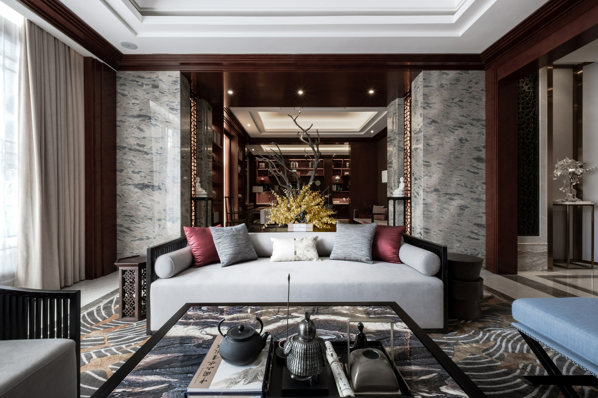 700㎡大平层豪华的新中式风格普通人一辈子买不起