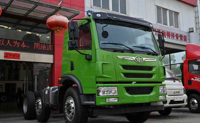 承载性能强悍还不贵,解放龙v三轴自卸车实拍|自卸车|三轴|龙_新浪新闻