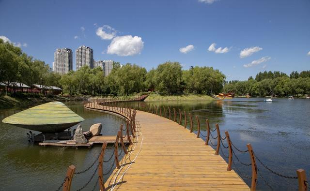 2020年8月15日,吉林省吉林市,吉林乌喇主题公园修缮一新重新对外开放