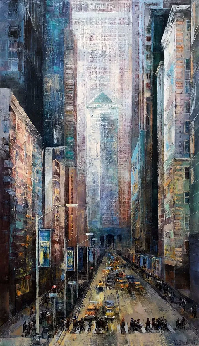 她画的建筑风景,色彩太迷人了