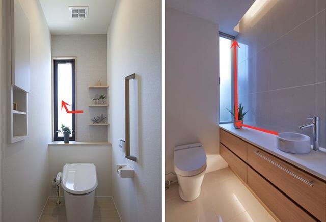 卫生间窗户谁会想到这样装一拃宽15公分顶天立地空间巨亮堂