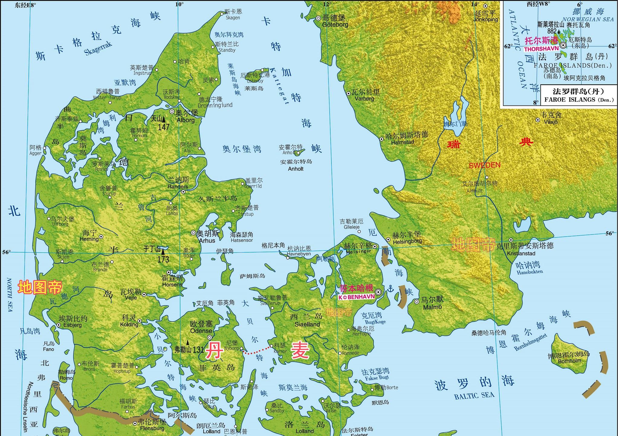 日德兰半岛的地理位置图片