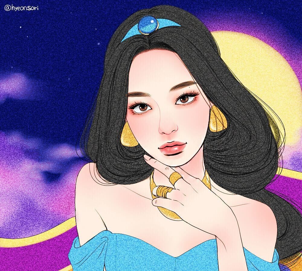 blackpink"粉墨"造型手绘头像插画!