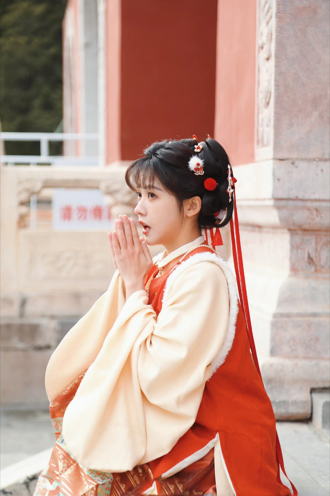 赖美云古装拍摄vlog,甜妹真的好适合古装啊