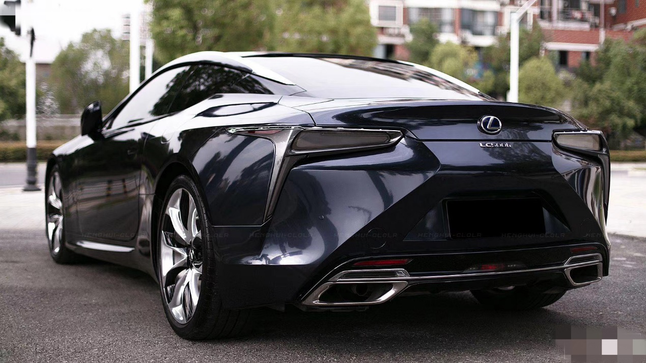 改色碳灰蓝的雷克萨斯lc500h彰显冷酷与优雅双面诱惑