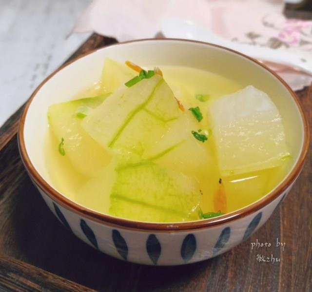 虾皮炖冬瓜,非常鲜美的一道汤菜
