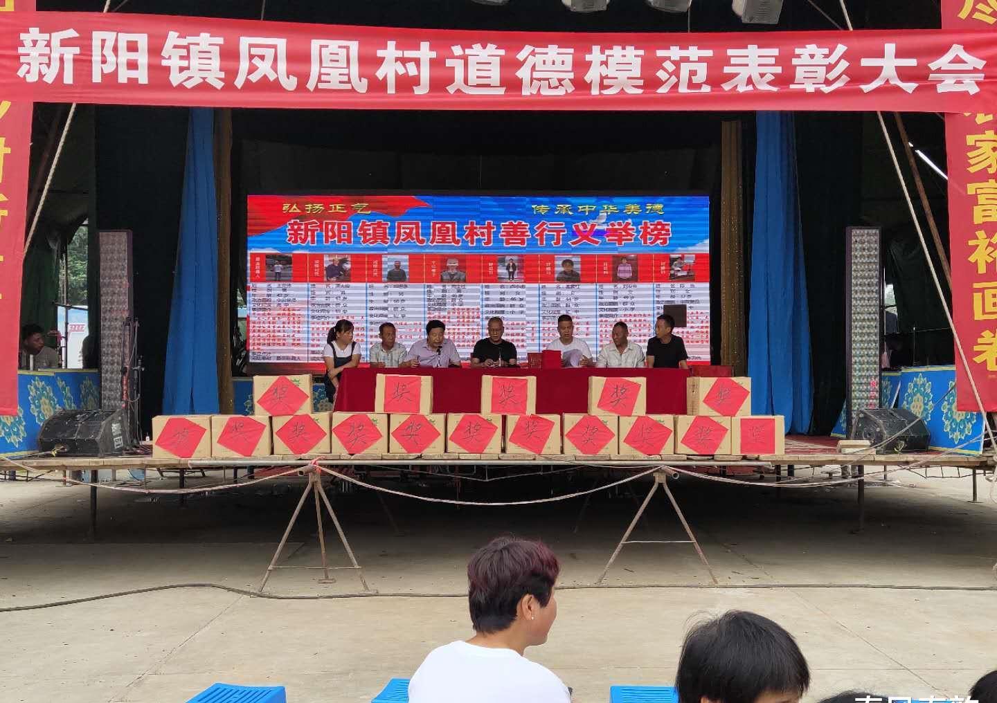 乾县新阳镇凤凰村举行道德模范表彰大会