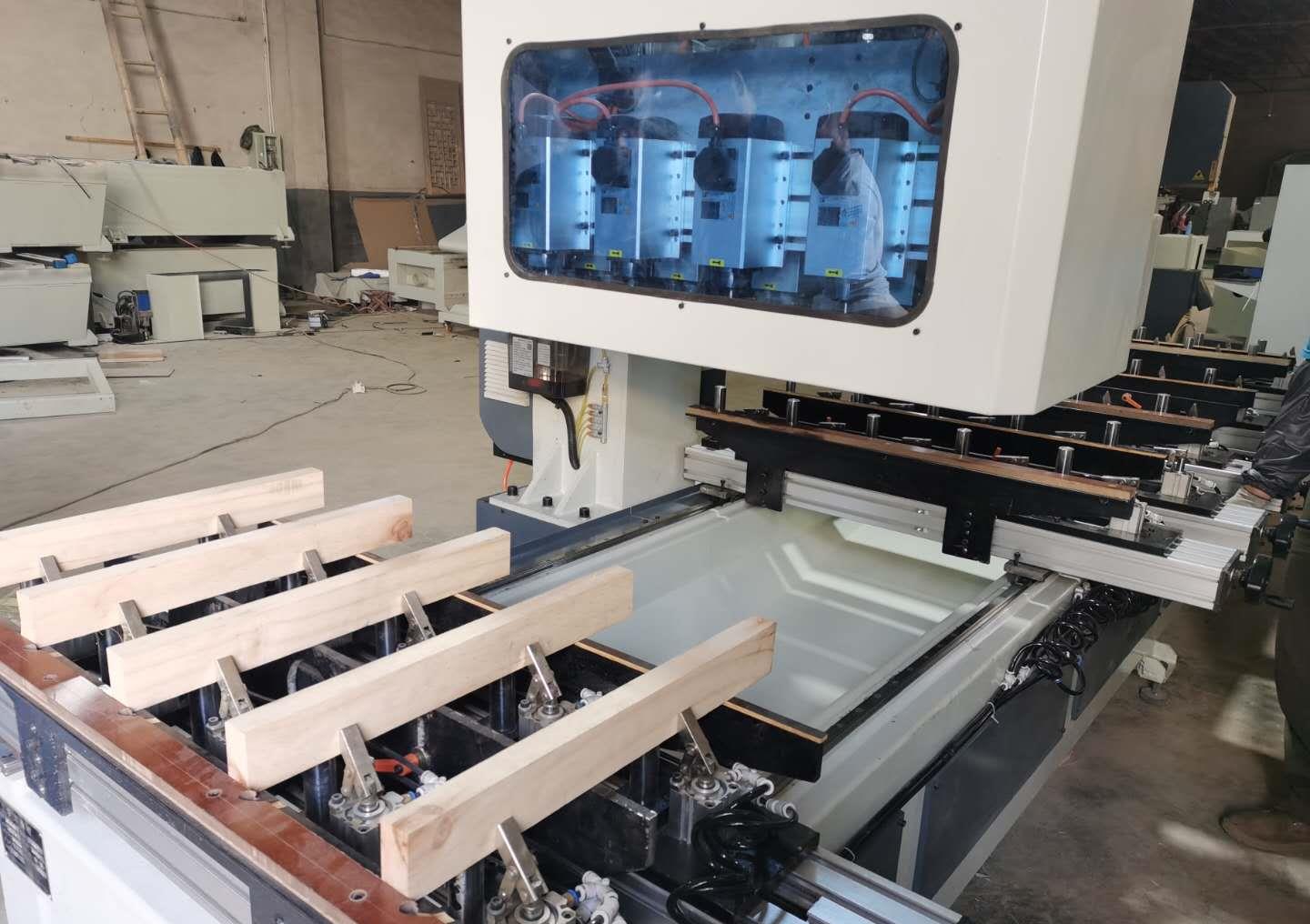 木工数控榫槽机之双主轴榫槽机