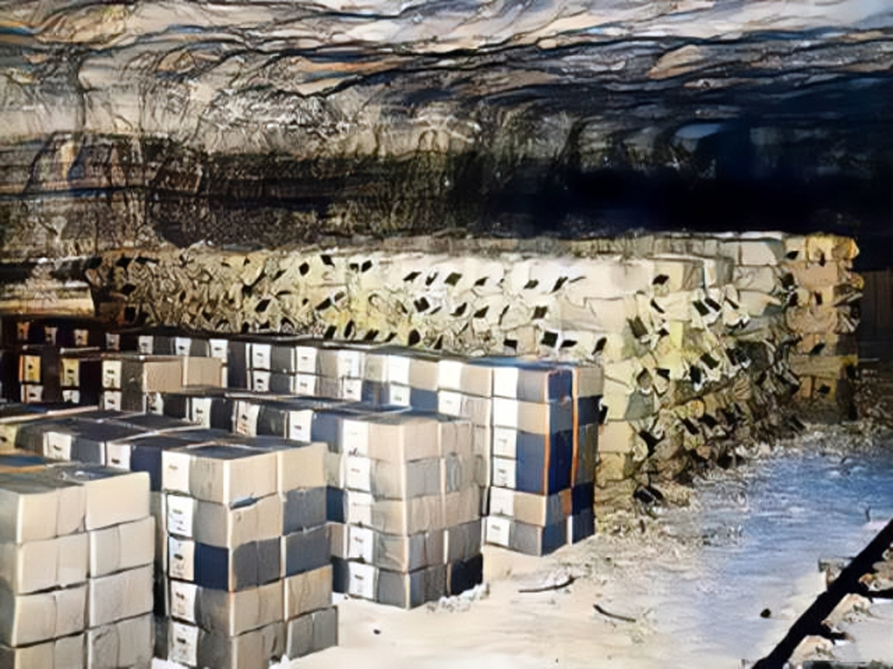 默克斯宝藏1944年被打开藏在地下760米深的密室内黄金堆成山