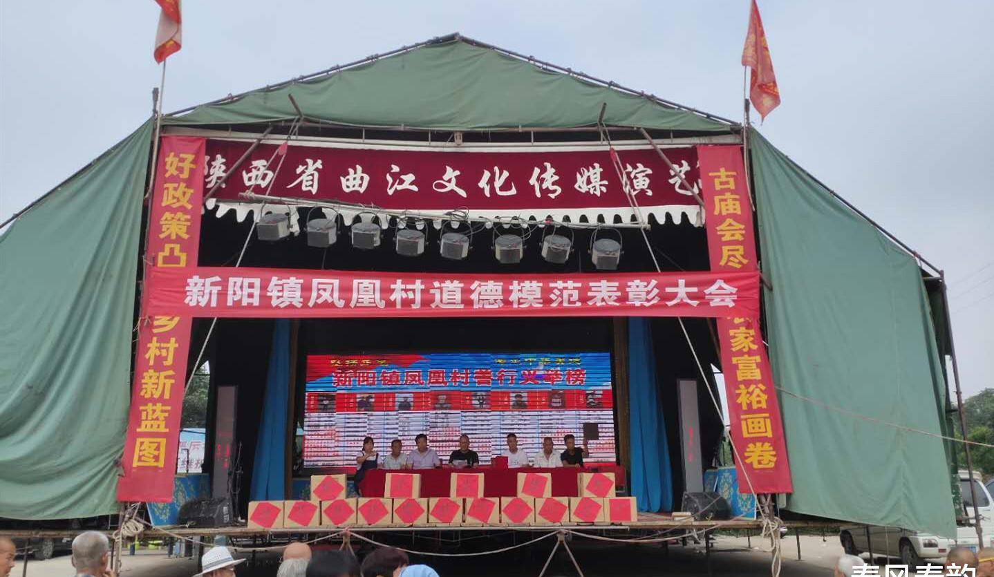 乾县新阳镇凤凰村举行道德模范表彰大会