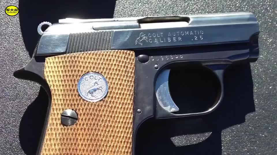 柯尔特点25小口径袖珍手枪射击测试,小看它的威力你就亏了!