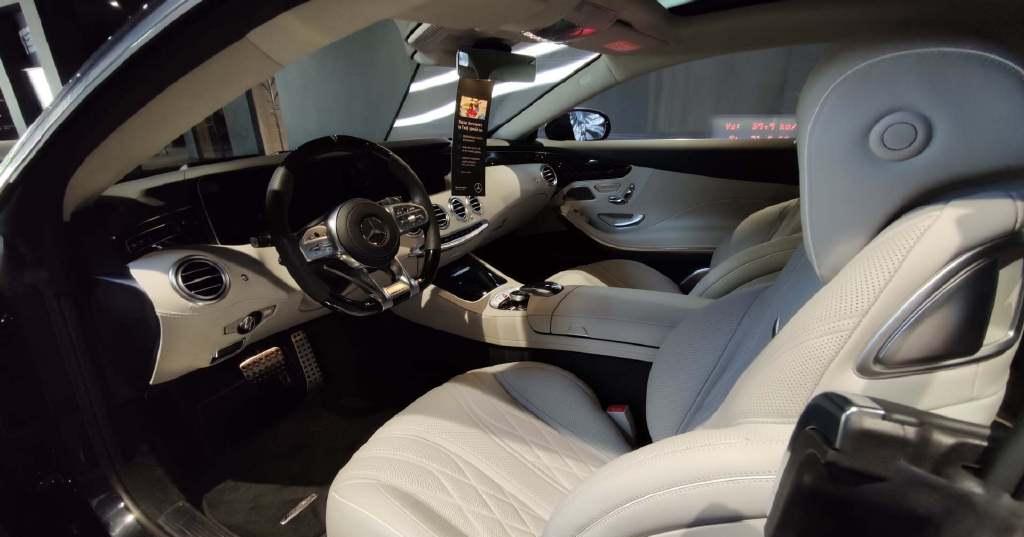 奔驰s63amgcoupe实车图,造型运动,内饰奢华