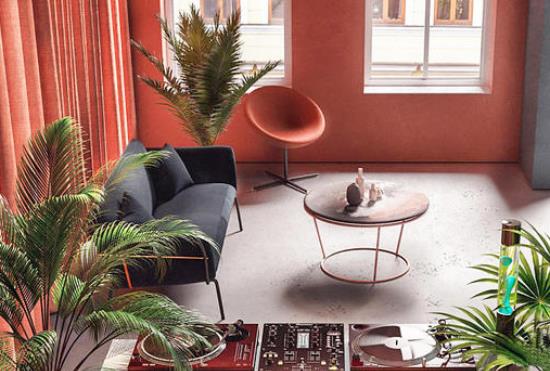 艺术照|橙红色|客厅_新浪新闻