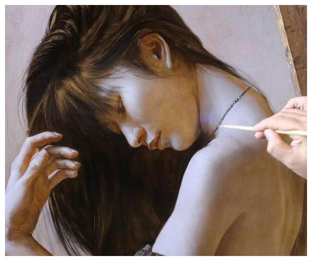 日本80后画家用落水少女挑战冷军放大15倍后多看了几眼