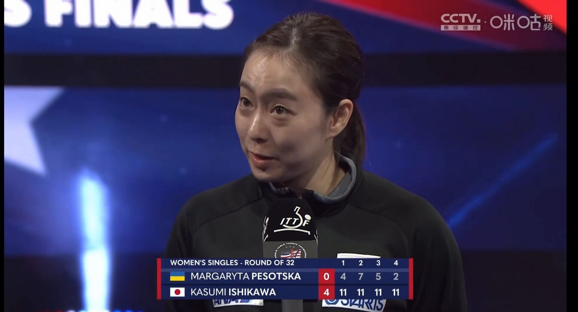 准中国媳妇石川佳纯用中文回答采访让球迷欢呼张本智和哭了