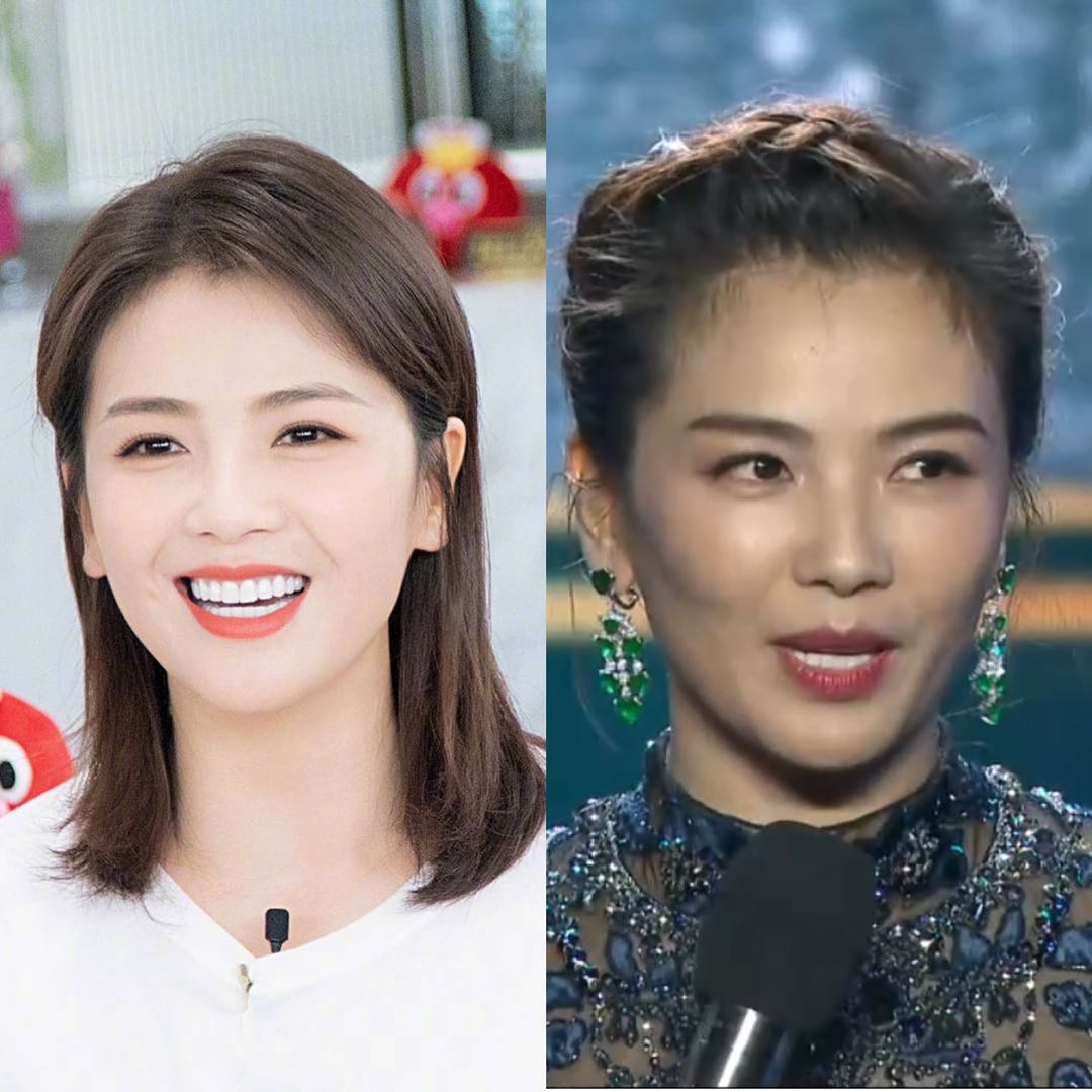 四十加女演员离开滤镜一言难尽,闫妮的脸变化大,刘涛殷桃皮肤黑