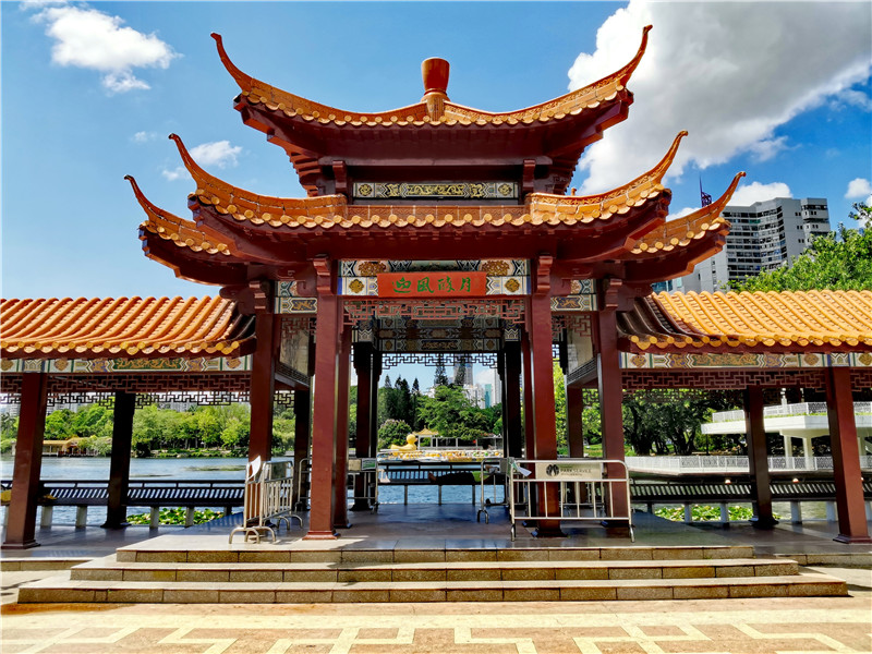 荔枝公园具有岭南风格的古建筑极富诗情画意