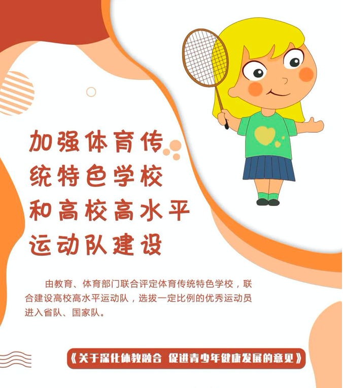 一图看懂关于深化体教融合促进青少年健康发展的意见