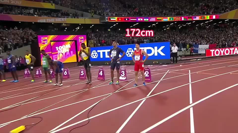 1米72身高跨种族挑战黑人选手，世锦赛的苏炳添证明了自己！