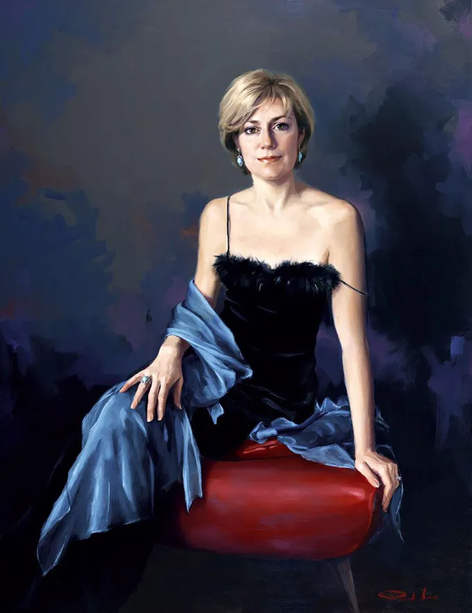 他的画中人物靓丽,形体曼妙,有着迷人的曲线美