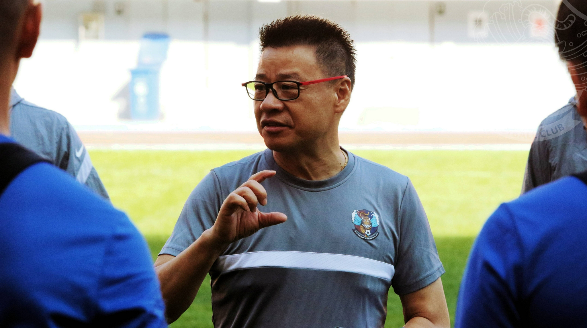 青岛队主教练吴金贵返回青岛,他带领全队进行了恢复性的训练