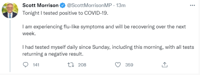 突发！澳大利亚总理新冠阳性！韩国单日确诊首超20万，刚刚放宽防疫限制…这个国家将重开边境休闲区蓝鸢梦想 - Www.slyday.coM