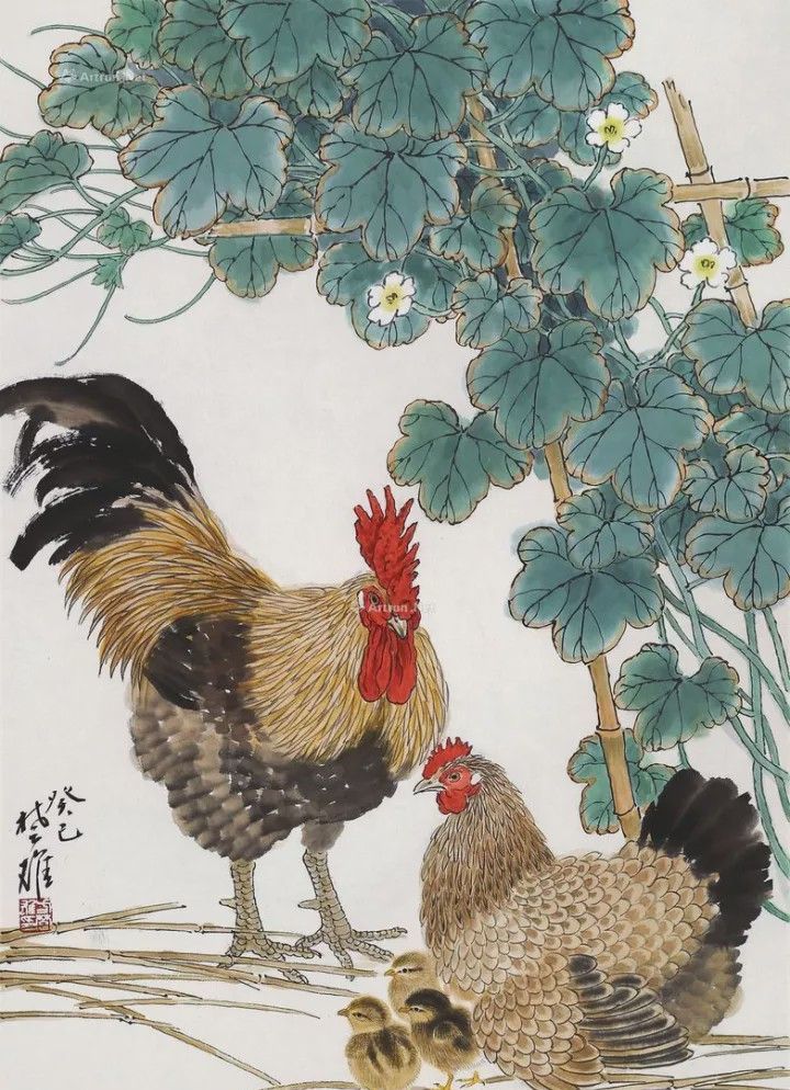 他笔下的小动物们很有乡土气息