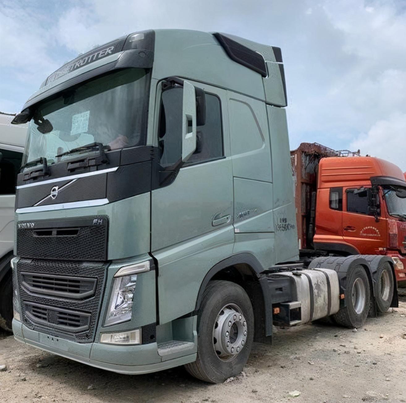 江西快递老板花50万元买二手沃尔沃fh460,带自动刹车系统