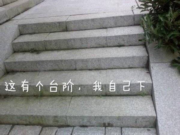表情包 | 有个台阶 ,我自己下