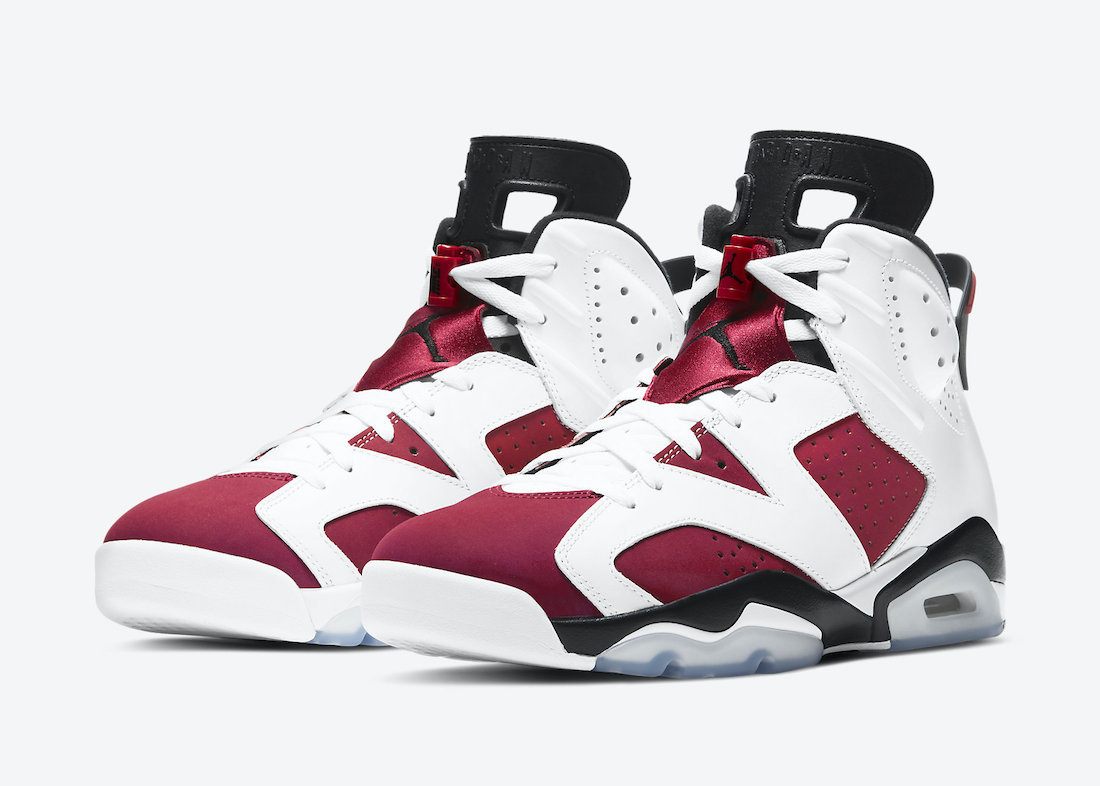 air jordan 6 og "carmine" aj6 胭脂红 2月13日 ct8529-106
