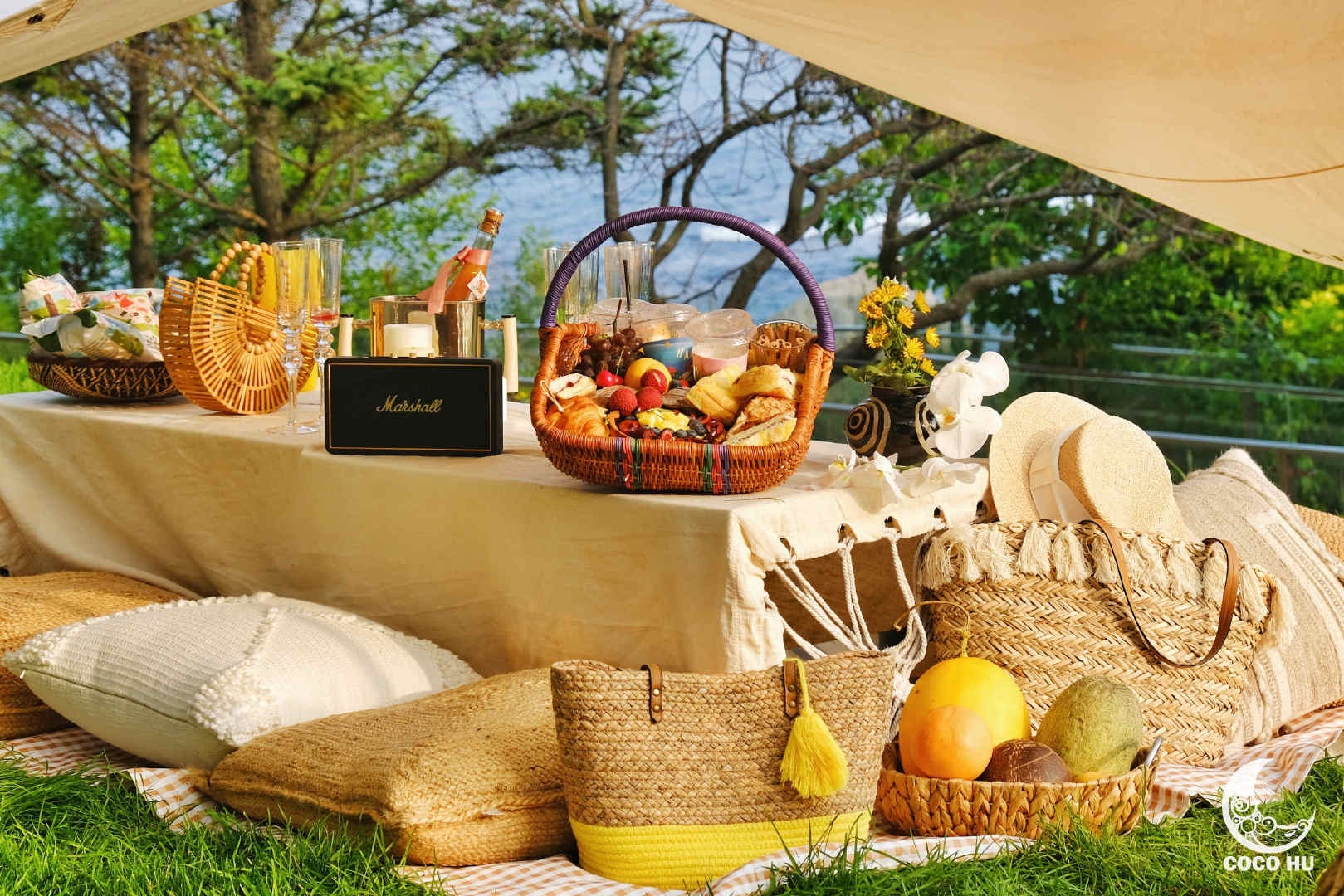 草坪下午茶 面朝大海的幸福时光