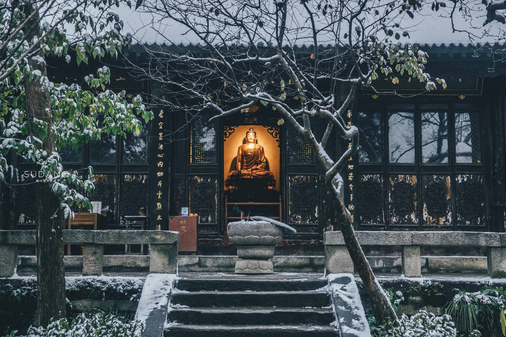 净业寺:冬雪下的终南山恍如隔世,走进这里想入空门
