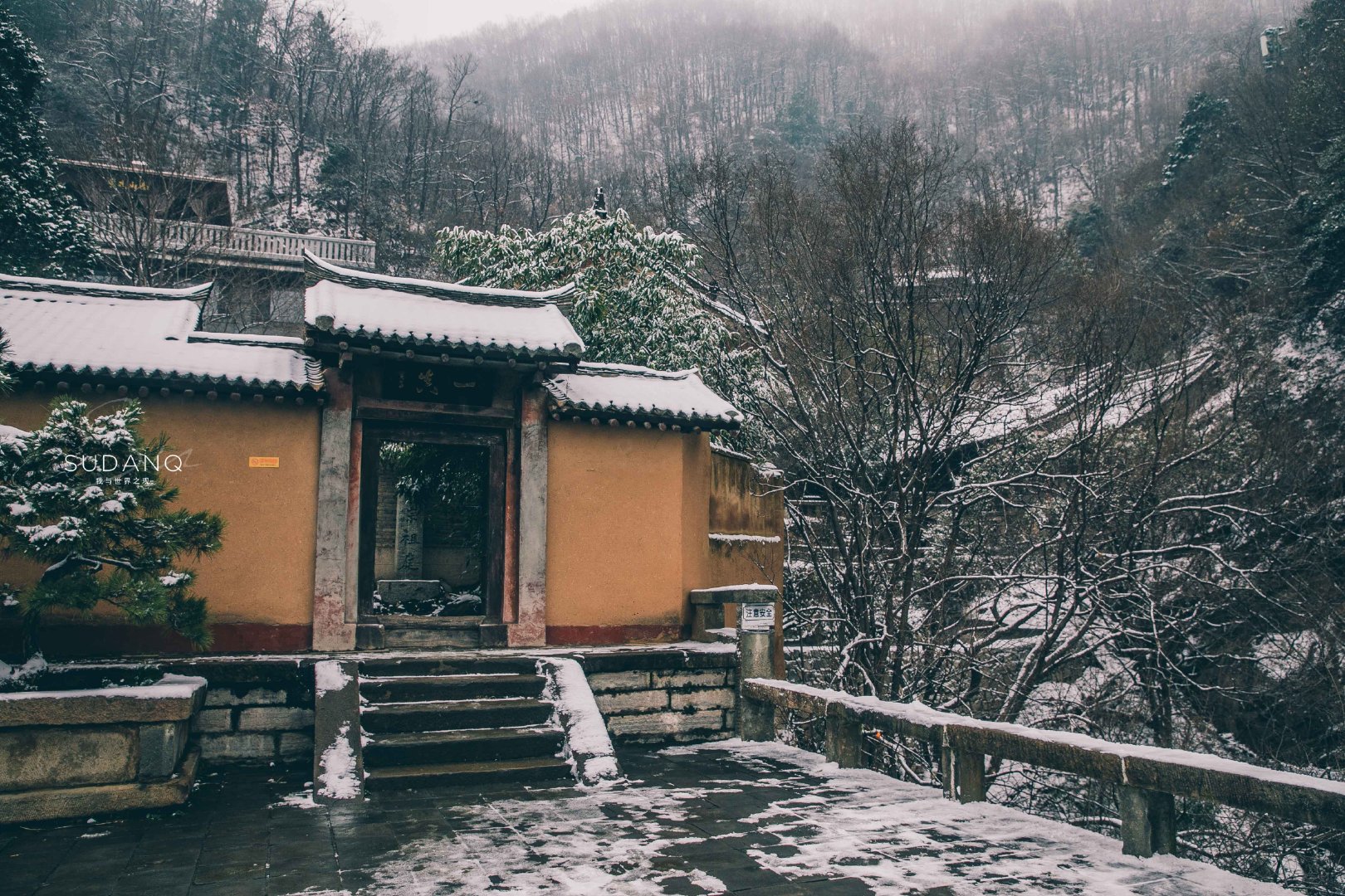 净业寺:冬雪下的终南山恍如隔世,走进这里想入空门
