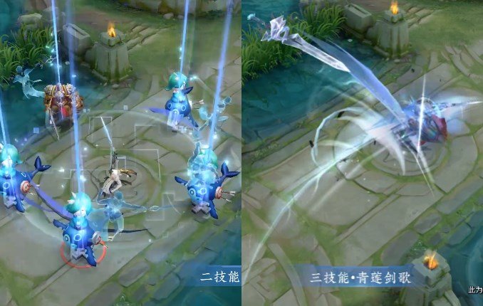 模型展示:出场动画:剑灵觉醒浮空,冲上天际,幻化数道剑影.