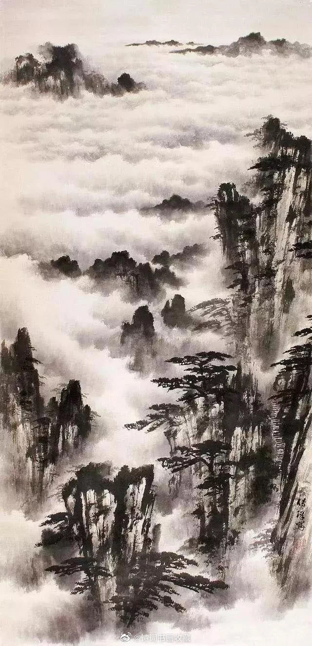 郭传璋笔下的黄山云海
