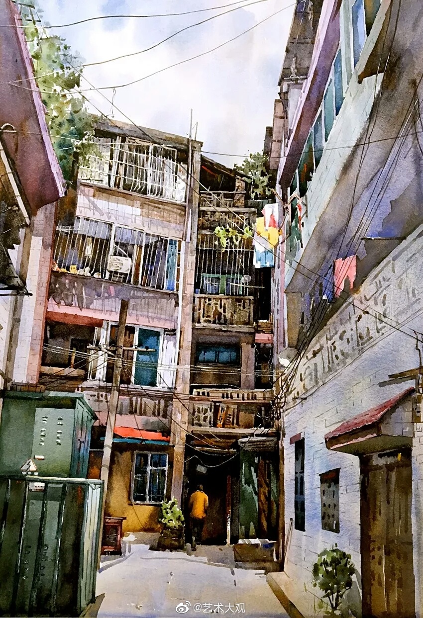 王园园水彩画作品专辑 王园园,生于陕西榆林,青年水彩画家