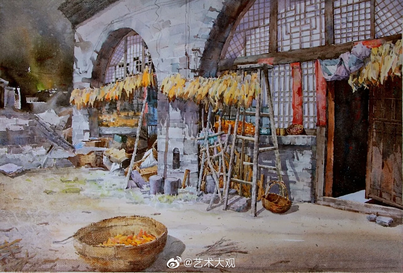 王园园水彩画作品专辑 王园园,生于陕西榆林,青年水彩画家