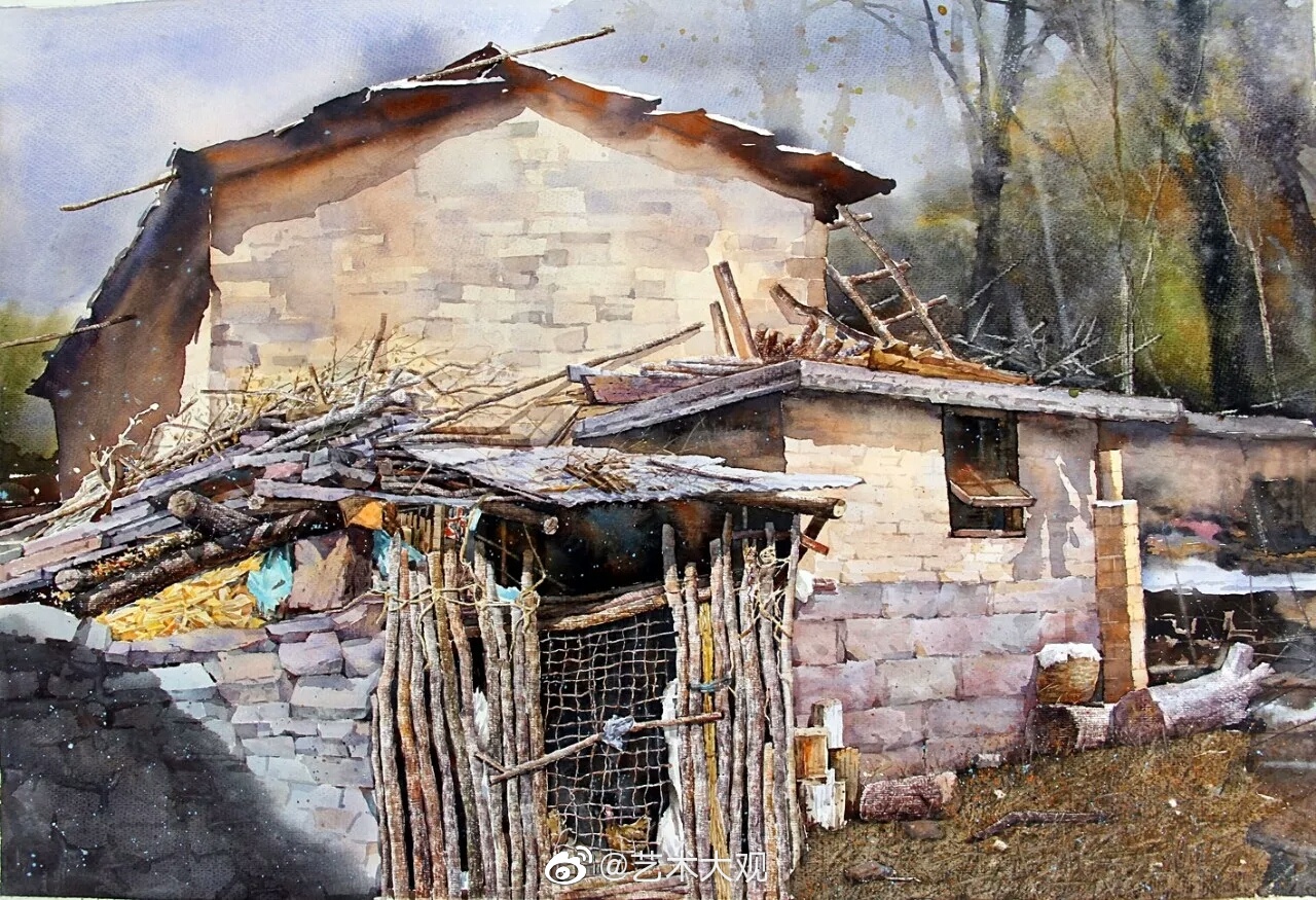 王园园水彩画作品专辑 王园园,生于陕西榆林,青年水彩画家