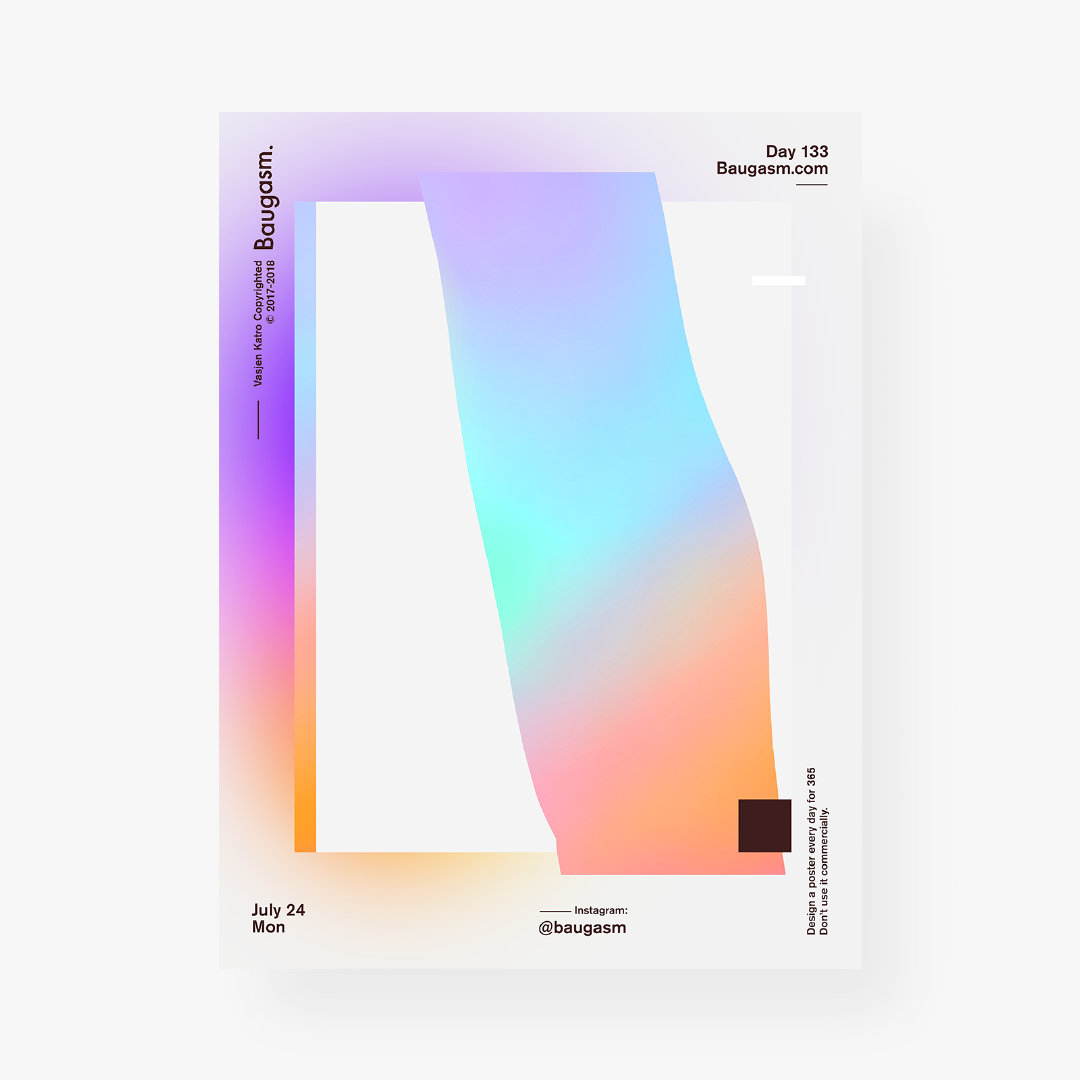 设计师vasjenkatro渐变色视觉海报设计