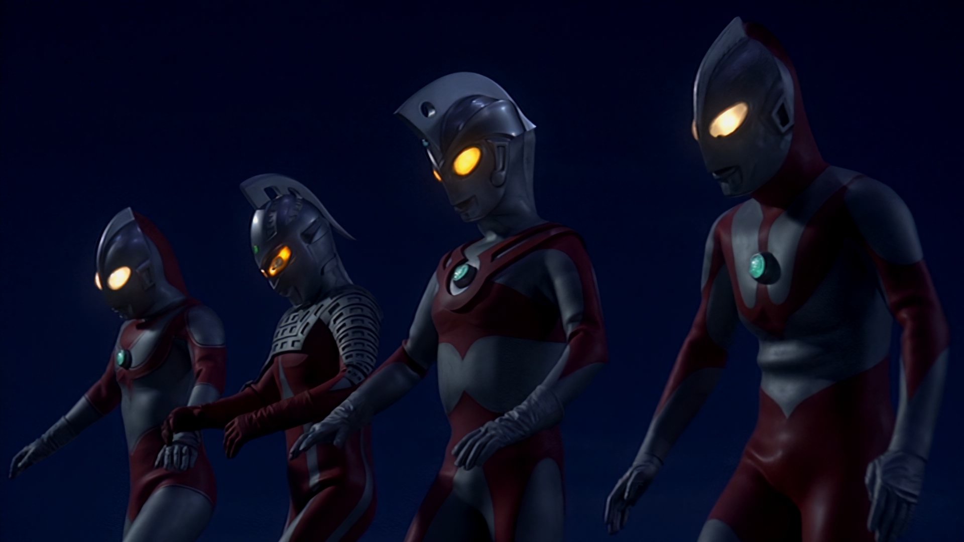 月面大战中的奥特4兄弟梦比优斯奥特曼与奥特兄弟