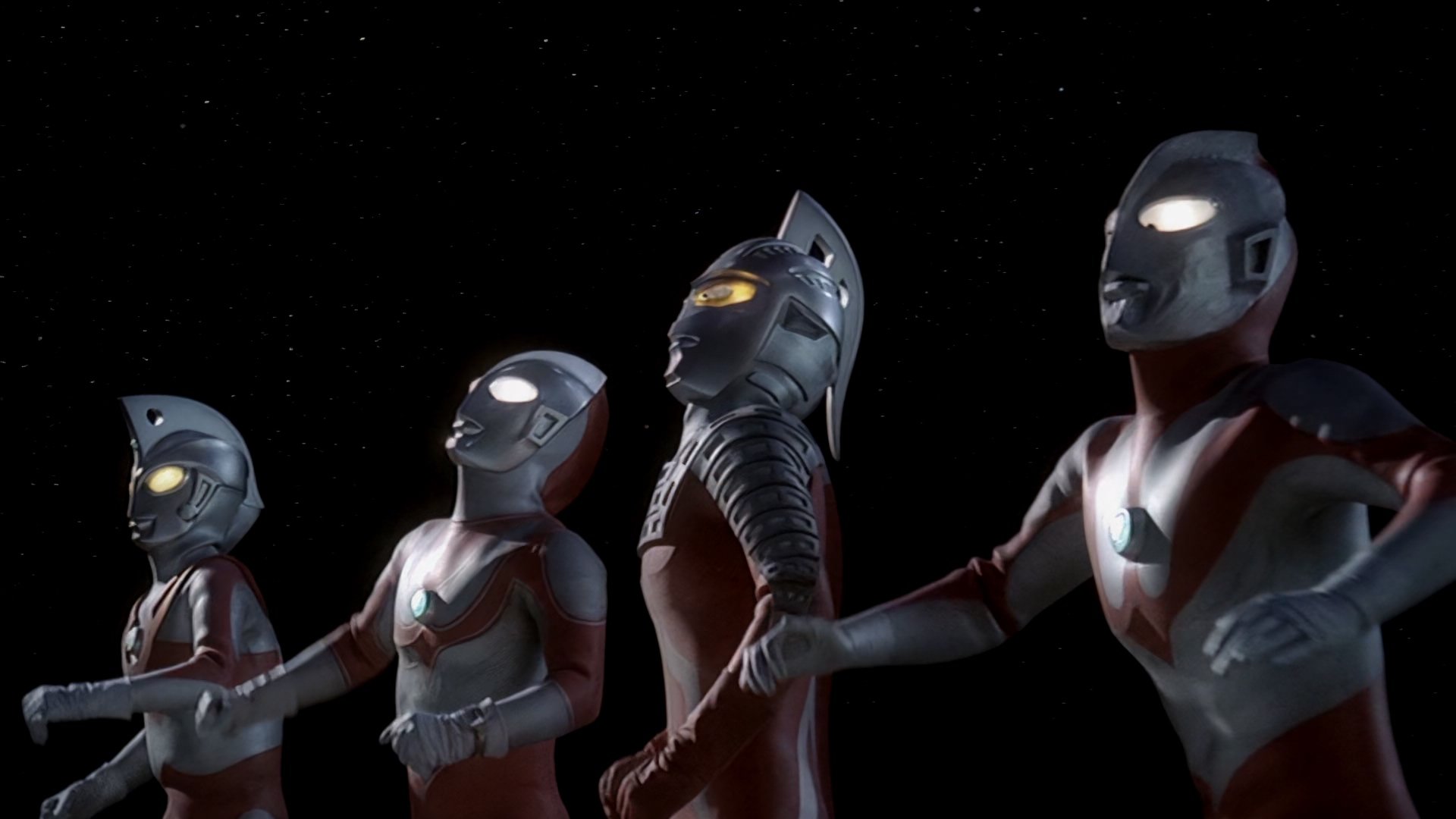 月面大战中的奥特4兄弟梦比优斯奥特曼与奥特兄弟