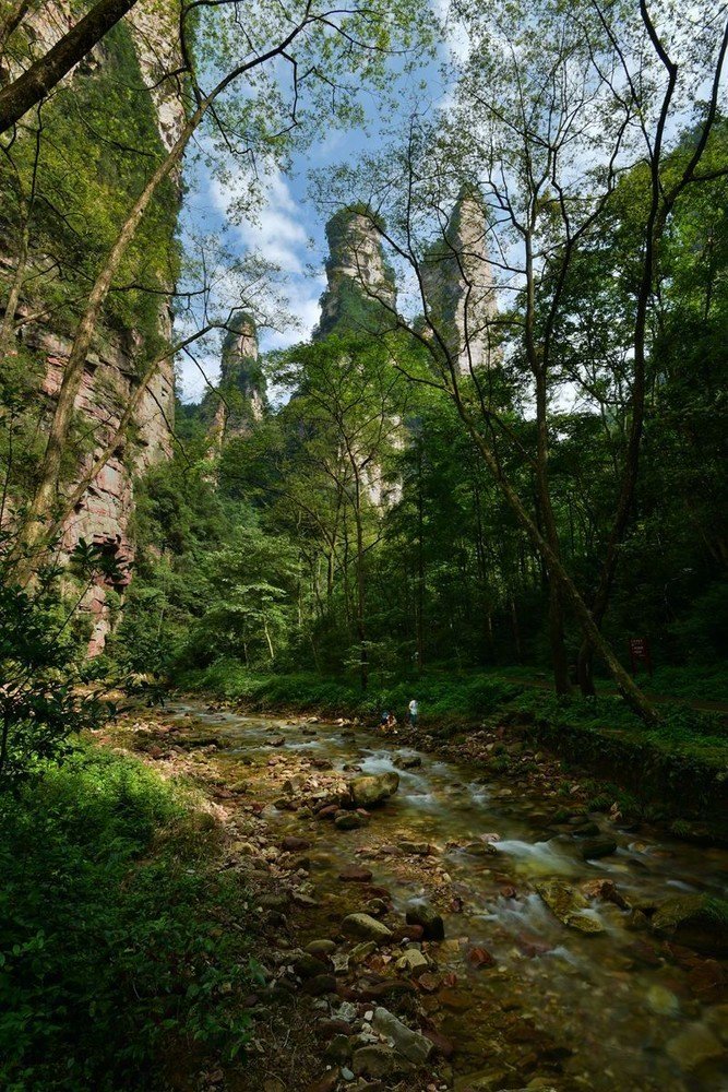 金鞭溪风景区是张家界的黄金旅游区